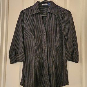 Striped fitted button down